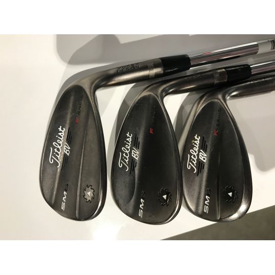 3 x Vokey SM6 Jet Steel Grey Wedges Right Vokey Wedge Wedge 52 12 56-14 60-12 (Used - Excellent)