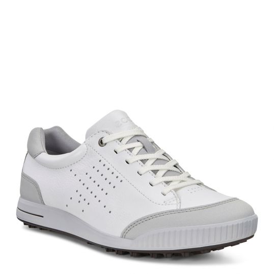 Ecco Men's Golf Street Retro Golf Shoes White/Concrete | Mens Golf Shoes at  JamGolf