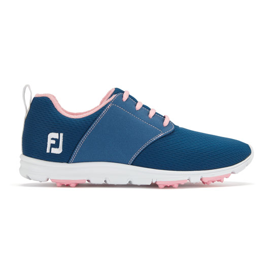 enJOY Ladies Golf Shoes Wide Width Blue/Pink 2018
