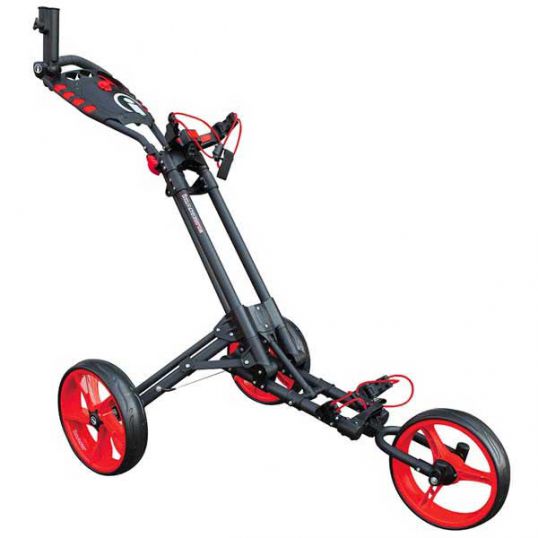 One 3 Wheel One Click Trolley Grey/Red