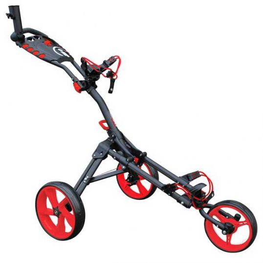 One 3 Wheel Compact Trolley Grey/Red